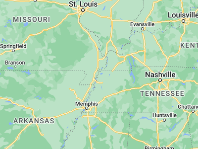 Map showing location of Tiptonville (36.3784, -89.47202)