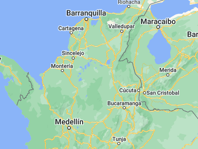 Map showing location of Tiquisio (8.55972, -74.26694)