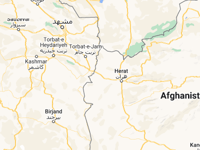 Map showing location of Tīr Pul (34.59431, 61.26895)