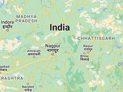 Map showing location of Tirodi (21.68333, 79.7)