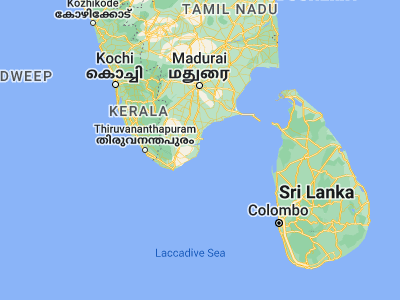 Map showing location of Tiruchchendur (8.49725, 78.11906)