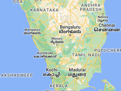 Map showing location of Tirumakūdal Narsipur (12.21, 76.90639)