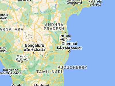 Map showing location of Tirumala (13.68333, 79.35)