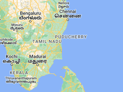 Map showing location of Tirumullaivāsal (11.23333, 79.83333)