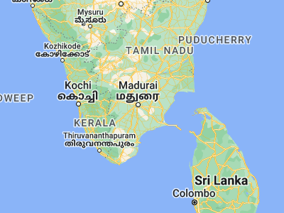 Map showing location of Tiruppuvanam (9.83333, 78.26667)