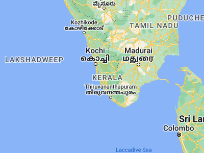 Map showing location of Tiruvalla (9.38333, 76.56667)