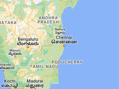 Map showing location of Tiruvallur (13.14376, 79.90889)