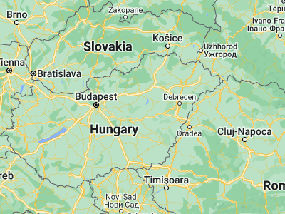 Map showing location of Tiszabura (47.45, 20.46667)
