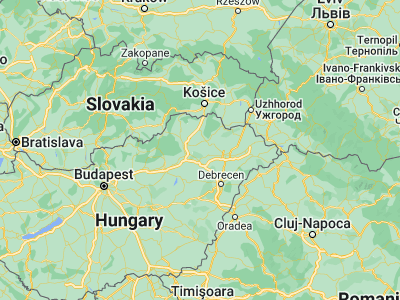 Map showing location of Tiszadob (48.01667, 21.16667)
