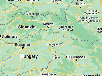 Map showing location of Tiszaeszlár (48.05, 21.46667)