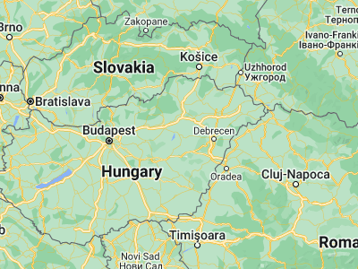 Map showing location of Tiszafüred (47.61667, 20.76667)