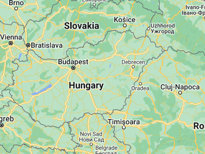 Map showing location of Tiszapüspöki (47.21667, 20.31667)