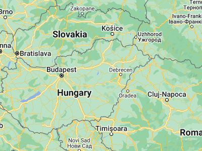 Map showing location of Tiszaszentimre (47.48333, 20.73333)