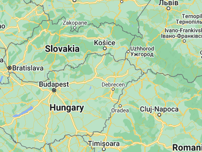 Map showing location of Tiszaújváros (47.93333, 21.08333)