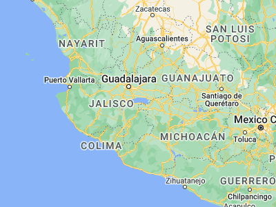 Map showing location of Tizapán el Alto (20.16138, -103.04397)