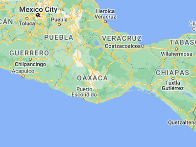 Map showing location of Tlacolula de Matamoros (16.95586, -96.47571)