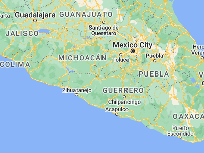 Map showing location of Tlalchapa (18.4, -100.46667)