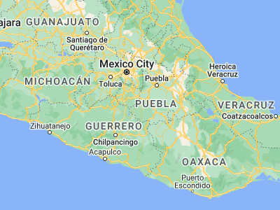 Map showing location of Tlancualpican (18.43333, -98.7)