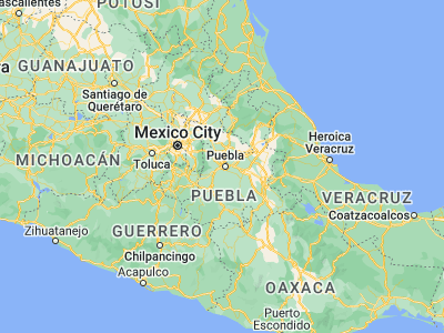 Map showing location of Tlaxcalancingo (19.02863, -98.28334)