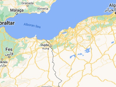Map showing location of Tlemcen (34.87833, -1.315)