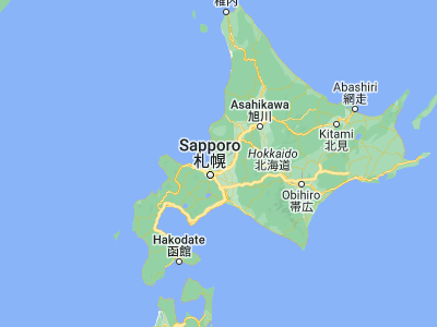Map showing location of Tōbetsu (43.21694, 141.51694)
