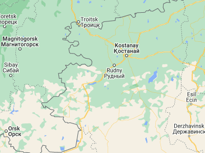 Map showing location of Tobol (52.69658, 62.58101)