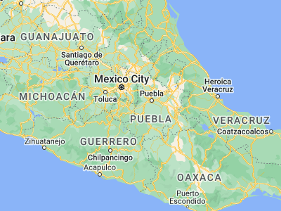 Map showing location of Tochimilco (18.9, -98.56667)