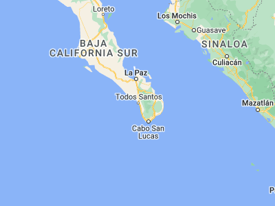 Map showing location of Todos Santos (23.44649, -110.2233)