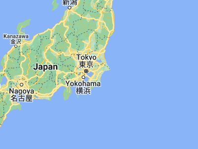 Map showing location of Tōgane (35.55, 140.36667)