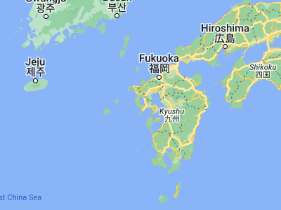 Map showing location of Togitsu (32.83333, 129.85)