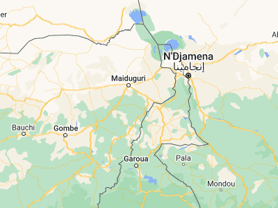 Map showing location of Tokombere (11.22713, 13.48581)