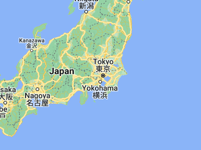 Map showing location of Tokyo (35.6895, 139.69171)