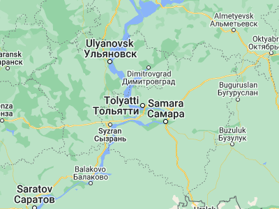 Map showing location of Tol’yatti (53.5303, 49.3461)