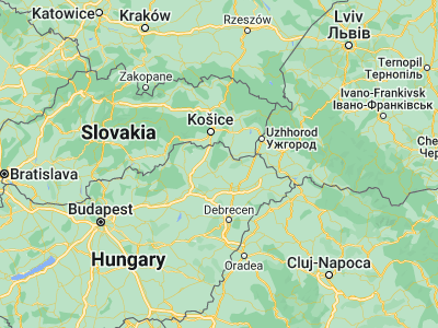 Map showing location of Tolcsva (48.28333, 21.45)