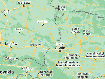 Map showing location of Tomaszów Lubelski (50.44767, 23.41616)