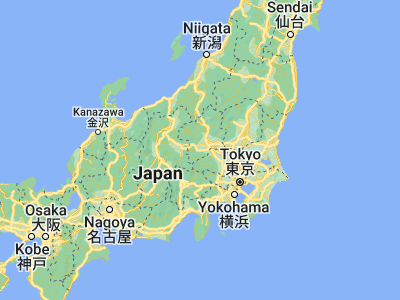 Map showing location of Tomioka (36.25, 138.9)