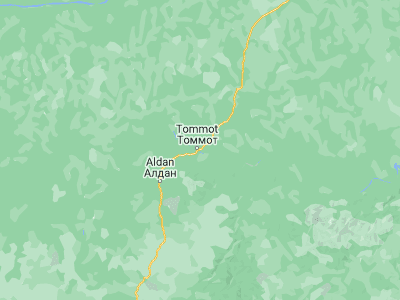 Map showing location of Tommot (58.95718, 126.29158)