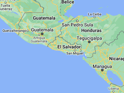 Map showing location of Tonacatepeque (13.78111, -89.11861)