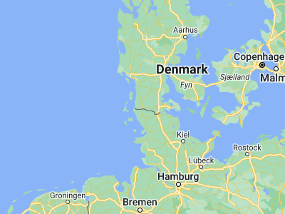 Map showing location of Tønder (54.93306, 8.86674)