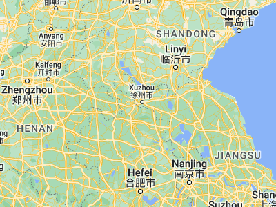 Map showing location of Tongshan (34.18045, 117.15707)
