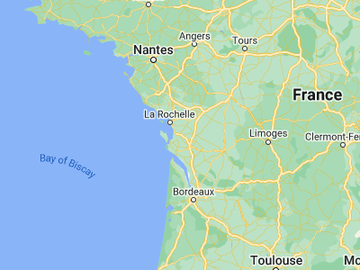 Map showing location of Tonnay-Charente (45.949, -0.8935)