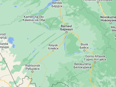 Map showing location of Topchikha (52.8192, 83.1185)