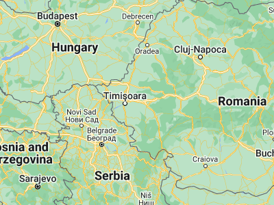 Map showing location of Topolovăţu Mare (45.77389, 21.61889)
