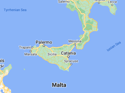 Map showing location of Torrenova (38.09376, 14.67997)