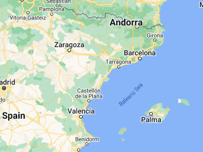 Map showing location of Tortosa (40.81249, 0.5216)