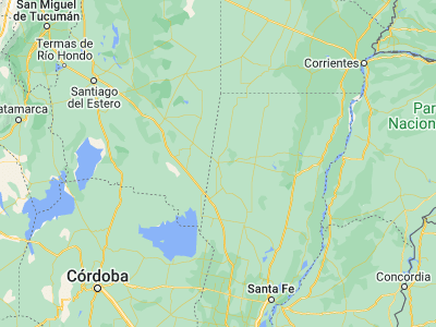 Map showing location of Tostado (-29.23202, -61.76917)