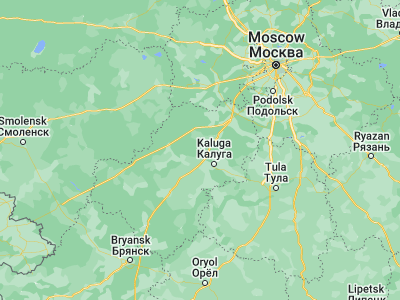 Map showing location of Tovarkovo (54.67617, 35.9386)