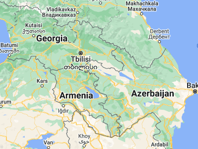 Map showing location of Tovuz (40.99222, 45.62889)