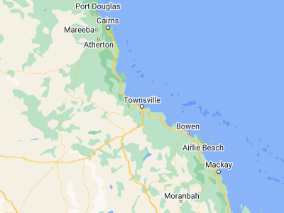 Map showing location of Townsville (-19.26639, 146.8057)