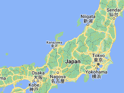 Map showing location of Toyama (36.69528, 137.21139)